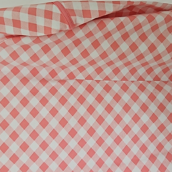 Isaac Mizrahi Dress size1x pink check with slits on 3/4 bell sleeve - Picture 5 of 7